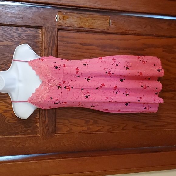Apt 9 Cute Pink Night Gown With Hearts 